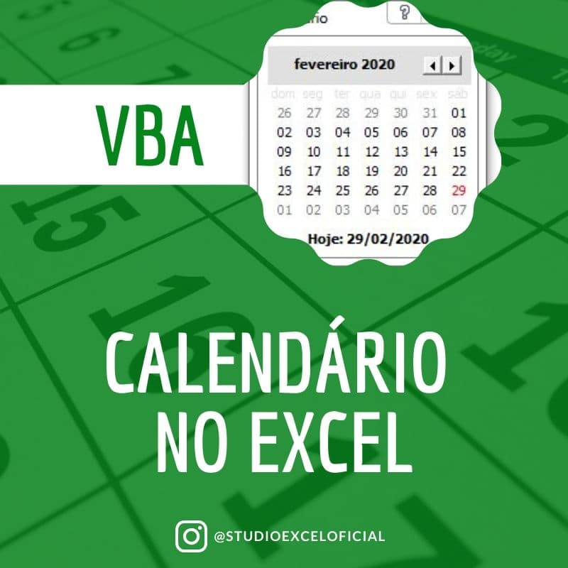 Calendário no Excel com VBA aprenda (Sem complicações)